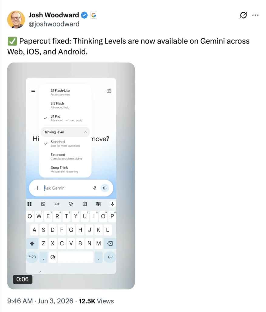 Modo Gemini Thinking