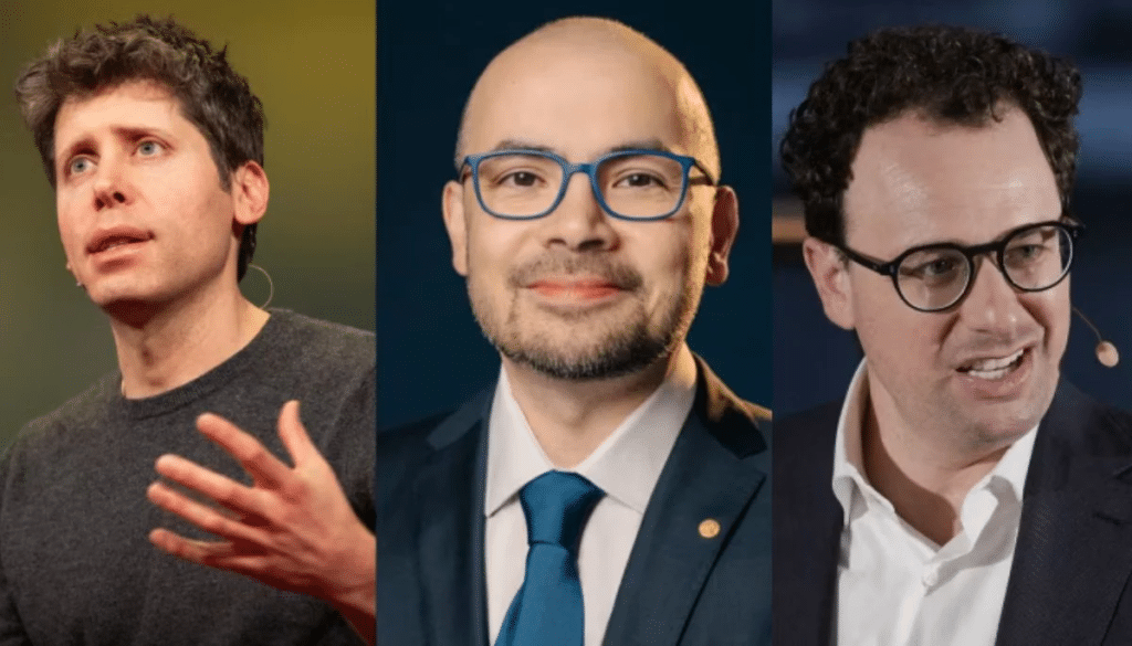 Sam Altman, Demis Hassabis y Dario Amodei