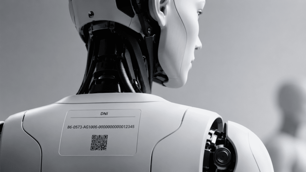 Robot con “código de identidad” de 29 caracteres, único e inalterable