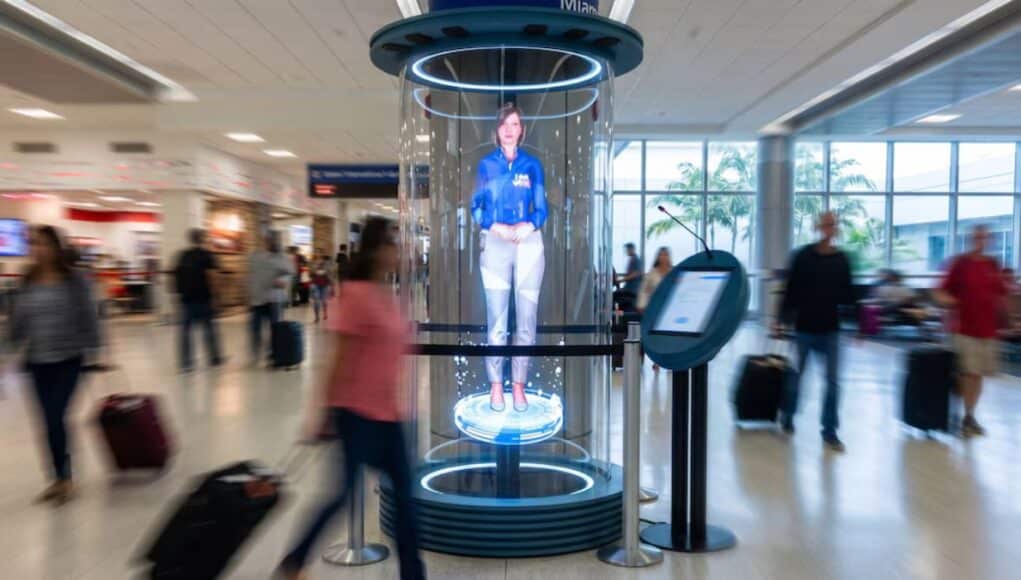 Los Nuevos Hologramas del Aeropuerto de Miami Usan IA para Ofrecer Ayuda en 40 Idiomas por Voz Los Nuevos Hologramas del Aeropuerto de Miami Usan IA para Ofrecer Ayuda en 40 Idiomas por Voz