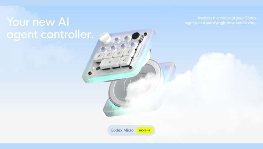 OpenAI Estrena Codex Micro, su Consola de Hardware para Programadores con IA OpenAI Estrena Codex Micro, su Consola de Hardware para Programadores con IA