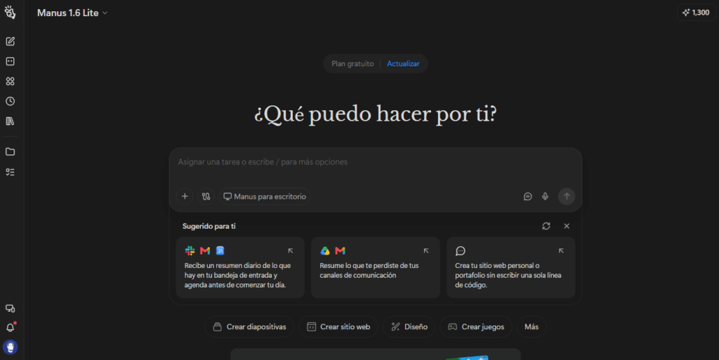 Manus: para automatizar tareas complejas