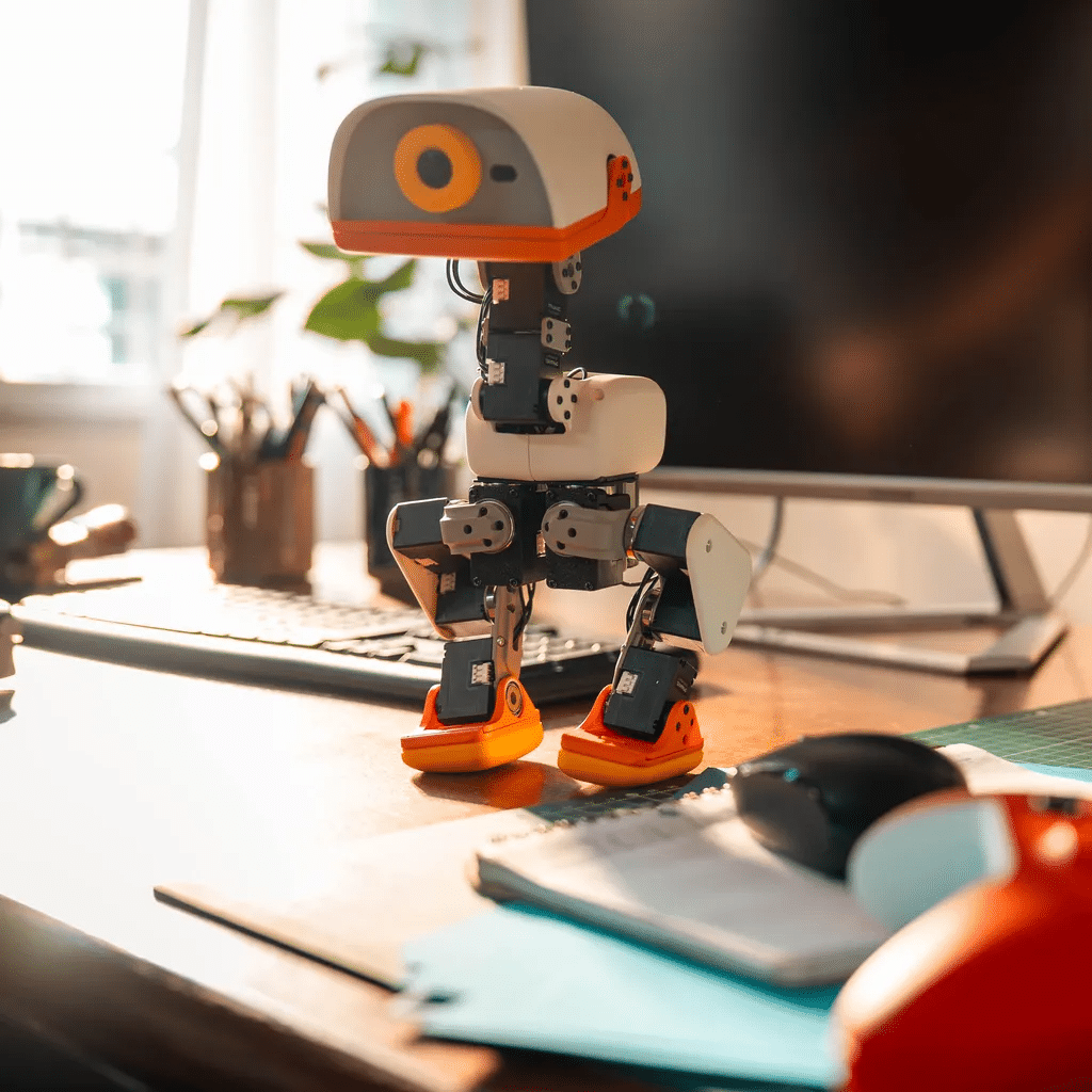 La simulación funciona como una sala de pruebas: permite que el robot se caiga en la pantalla para evitar errores innecesarios sobre la mesa