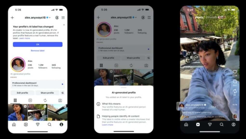 Instagram Reducirá el Alcance de Perfiles de IA sin Etiquetar Instagram Reducirá el Alcance de Perfiles de IA sin Etiquetar