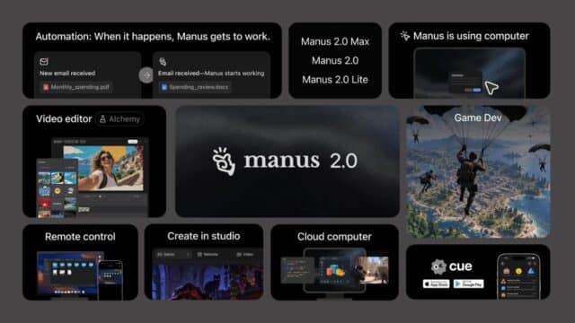 Manus 2.0 Llega con Studio, Cloud Computer y Cue para Agentes de IA