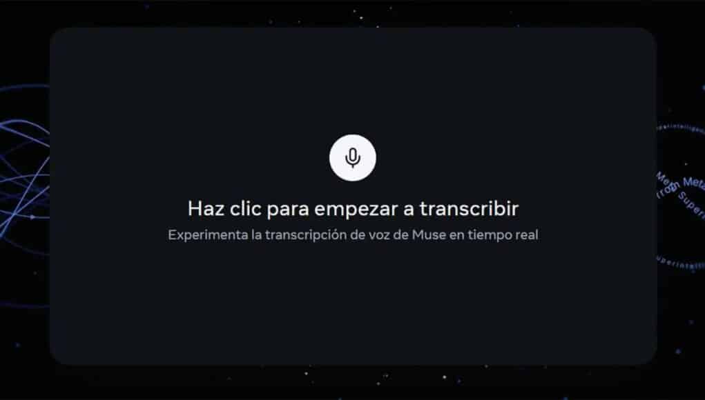 Meta Estrena Muse Voice Transcribe, la IA que Entiende 20 Voces en Tiempo Real Meta Estrena Muse Voice Transcribe, la IA que Entiende 20 Voces en Tiempo Real