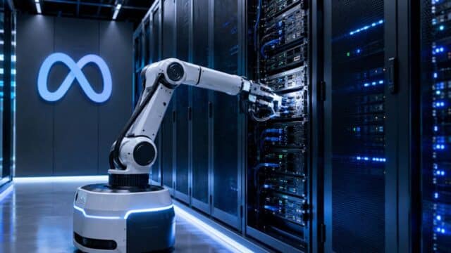 Meta Prueba Robots para Sustituir Cables y Reiniciar Servidores en Sus Centros de Datos Meta Prueba Robots para Sustituir Cables y Reiniciar Servidores en Sus Centros de Datos