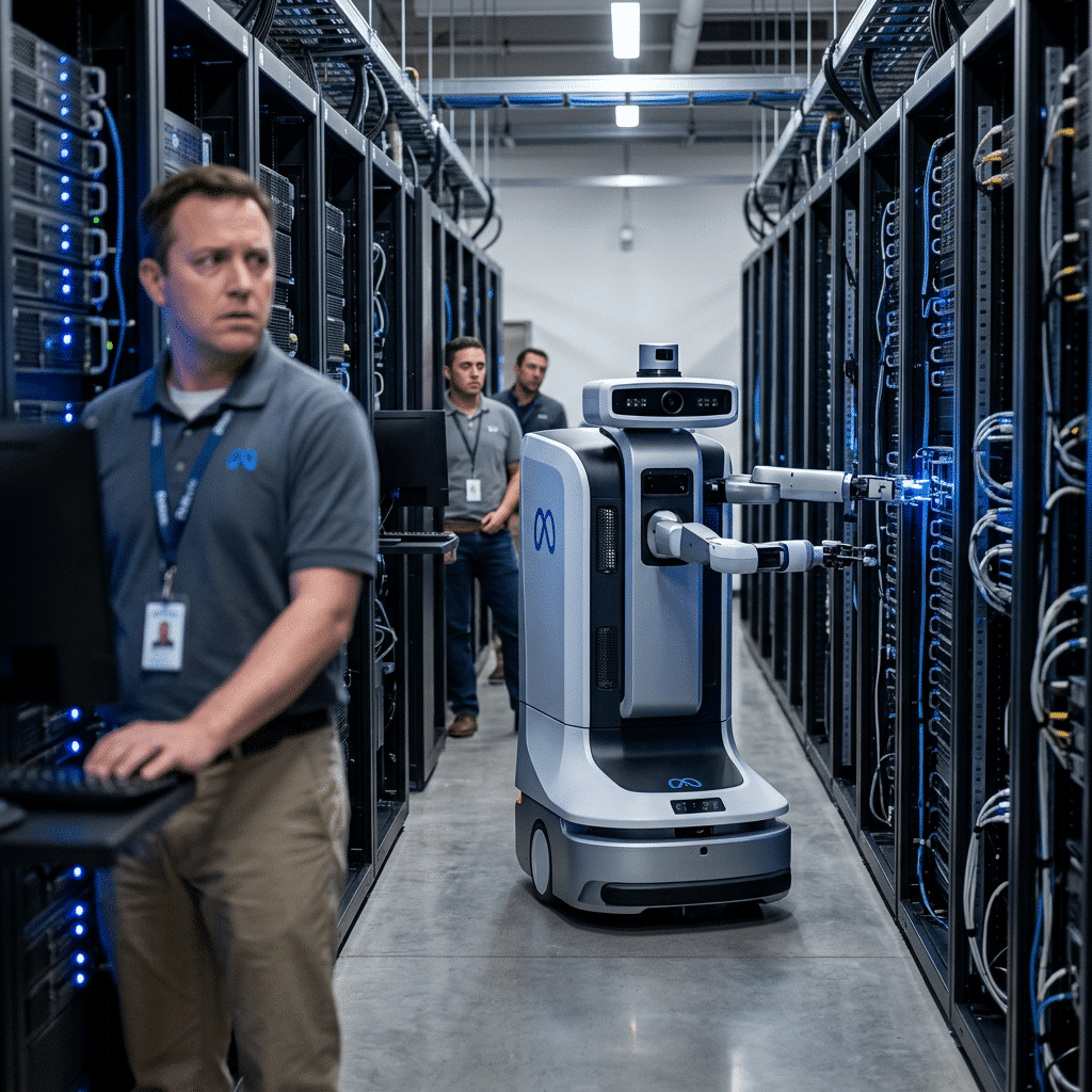 Meta prueba sistemas robóticos en sus centros de datos