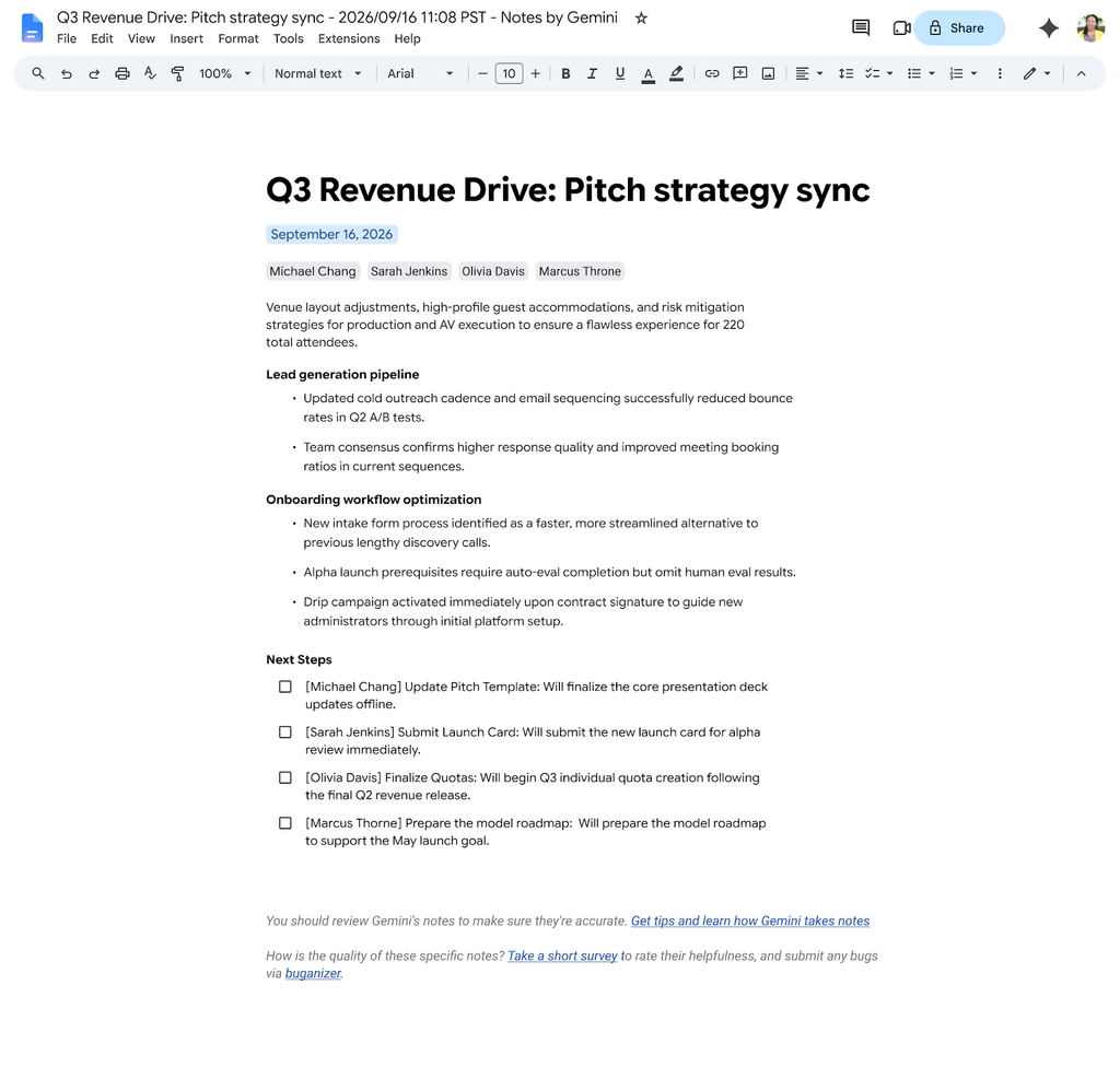 Quick notes funciona como una bandeja colocada sobre la mesa con solo los papeles urgentes