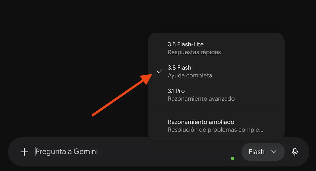 Gemini 3.8 Flash ya se está desplegando en la aplicación móvil de Gemini