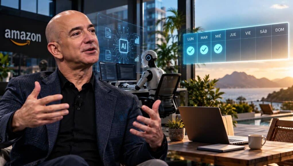 Trabajar 3 Días por Semana Era Impensable, pero Jeff Bezos Cree que la IA Cambiará el Panorama Trabajar 3 Días por Semana Era Impensable, pero Jeff Bezos Cree que la IA Cambiará el Panorama