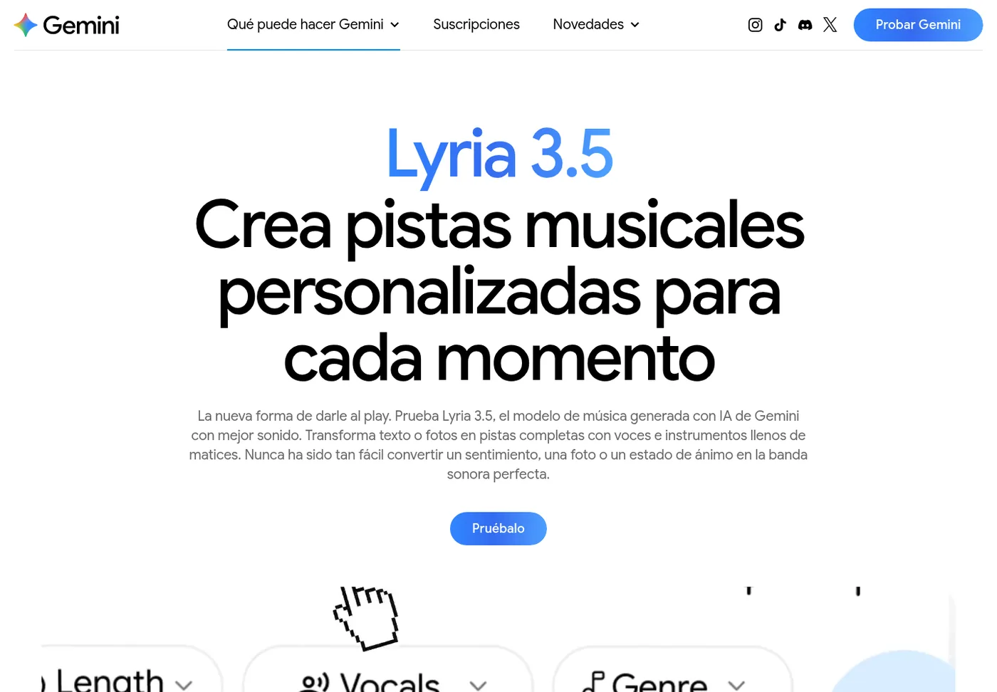Crear música con IA en Gemini con Lyria 3.5