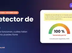 Detector de IA: cuáles funcionan, cuáles fallan y cuánto puedes fiarte (prueba real) Detector de IA marcando la Constitución Española como 100 % generada por IA