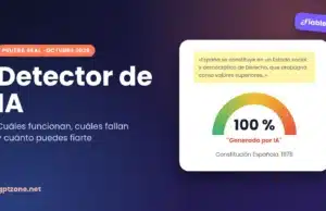 Detector de IA: cuáles funcionan, cuáles fallan y cuánto puedes fiarte (prueba real) Detector de IA marcando la Constitución Española como 100 % generada por IA