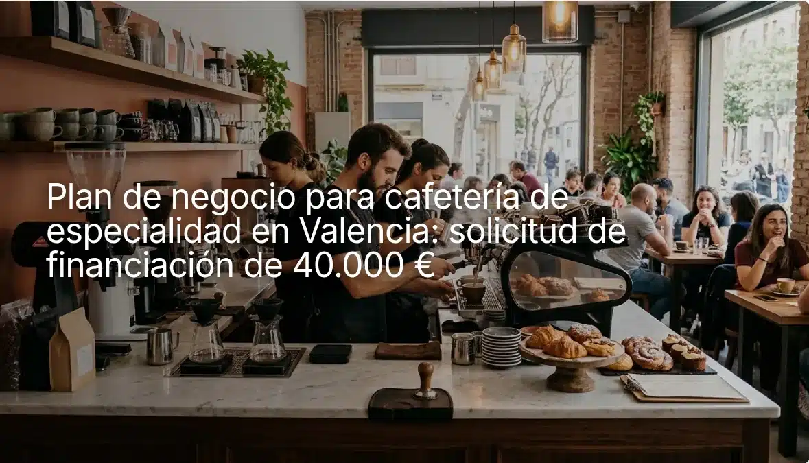 IA para hacer presentaciones: portada generada por SlidesGPT para una cafetería en Valencia