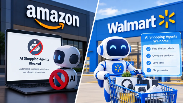 Mientras Amazon Bloquea a Meta, Google y OpenAI, Walmart Permite Compras con Agentes de IA