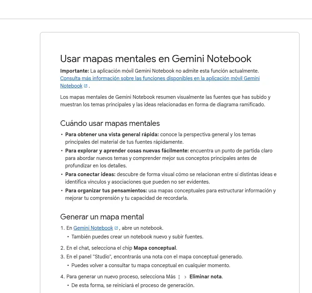 Cómo crear un mapa conceptual en NotebookLM desde el chat