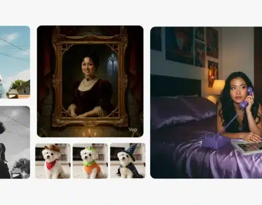 Halloween 2026 con IA: 16 prompts para Nano Banana y ChatGPT que convierten tus fotos en un disfraz de película Ejemplos de Halloween hechos con IA por Google: una mujer convertida en fantasma victoriano, un perro disfrazado y una escena de los 90 con un fantasma de sábana